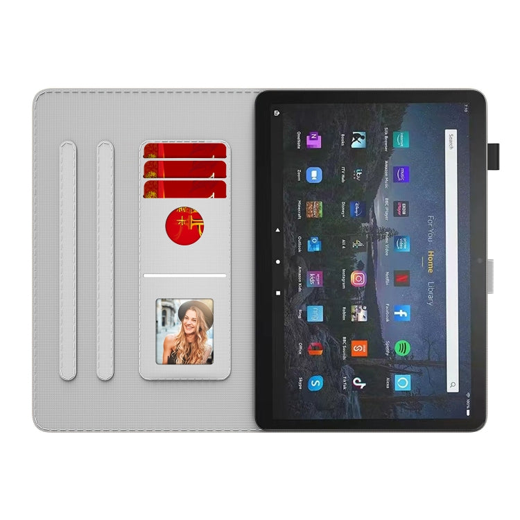 For Amazon Fire Max 11 Watercolor Pattern Flip Leather Tablet Case(Winter Snow) - Amazon by PMC TechLife | Online Shopping South Africa | PMC TechLife | Buy Now Pay Later Mobicred