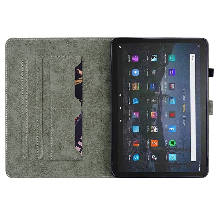For Amazon Fire Max 11 Tiger Pattern Flip Leather Tablet Case(Dark Blue) - Amazon by PMC TechLife | Online Shopping South Africa | PMC TechLife | Buy Now Pay Later Mobicred