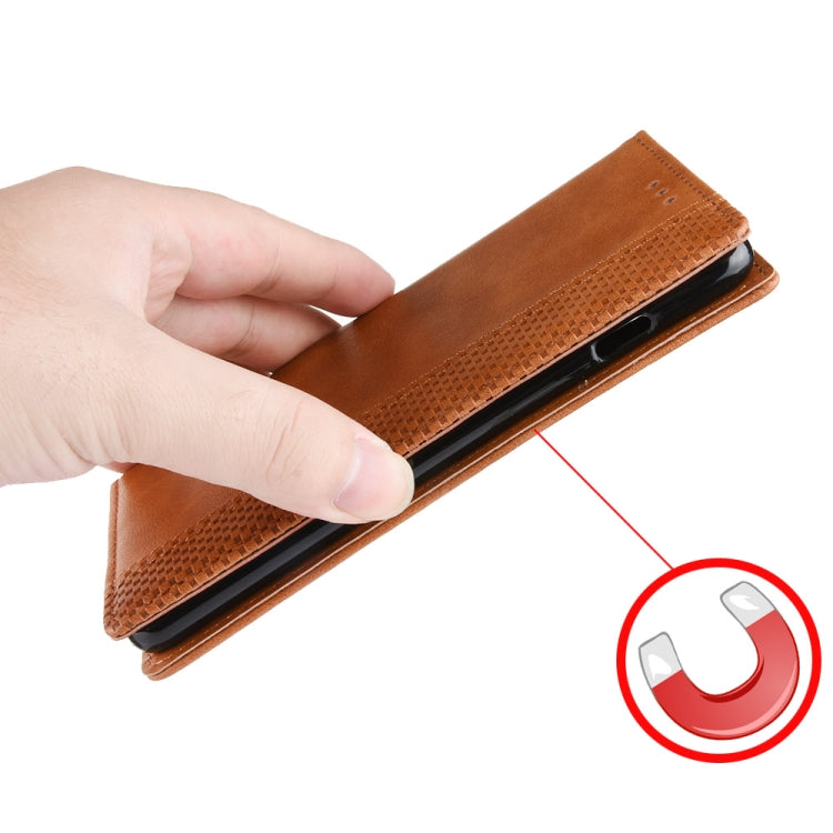 For Blackview A52 / A52 Pro Magnetic Buckle Retro Texture Leather Phone Case(Brown) - More Brand by PMC TechLife | Online Shopping South Africa | PMC TechLife