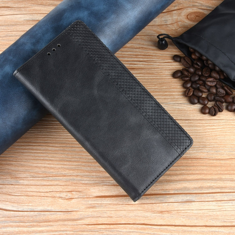 For Blackview A200 Pro Magnetic Buckle Retro Texture Leather Phone Case(Black) - free shipping - PMC TechLife - Order now!