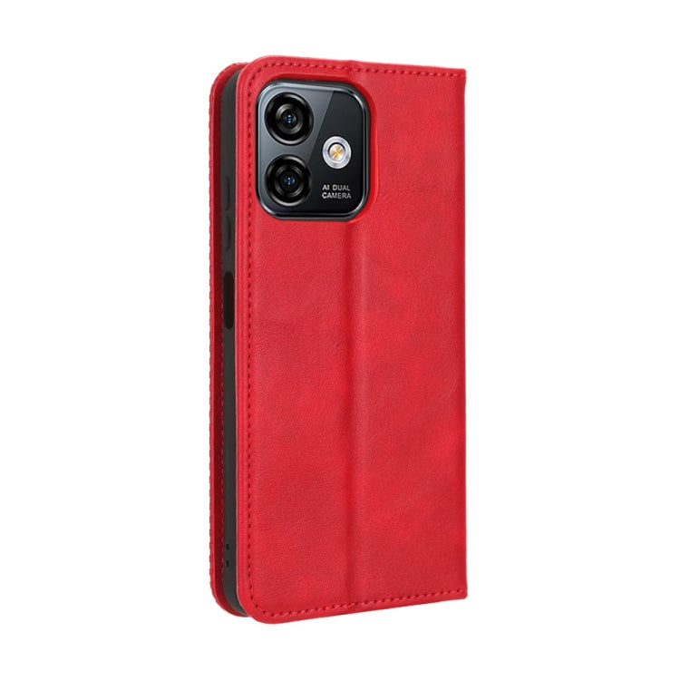 For Ulefone Note 16 Pro Magnetic Buckle Retro Texture Leather Phone Case(Red) - free shipping - PMC Jewellery - Order now!