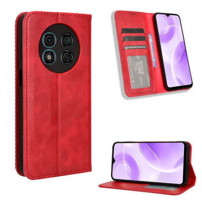 For Ulefone Note 15 Magnetic Buckle Retro Texture Leather Phone Case(Red) - Ulefone Cases by PMC Jewellery | Online Shopping South Africa | PMC Jewellery | Buy Now Pay Later Mobicred