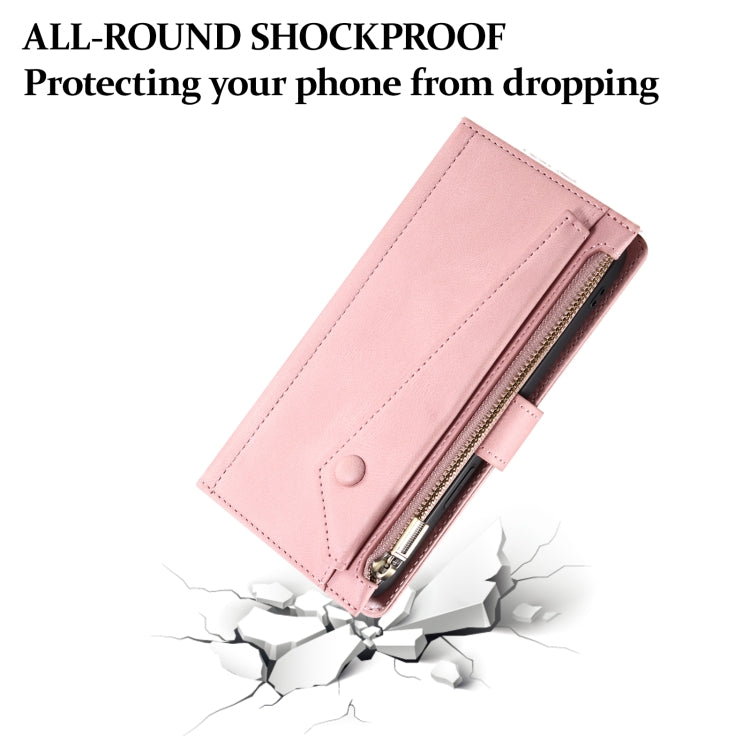 For iPhone 16 Pro ESEBLE Retro Frosted RFID Flip Leather Phone Case(Rose Gold) - free shipping - PMC TechLife - Order now!