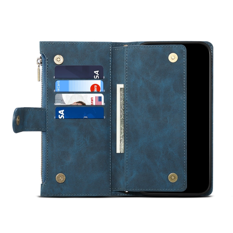 For iPhone 16 Pro ESEBLE Retro Frosted RFID Flip Leather Phone Case(Dark Green) - free shipping - PMC TechLife - Order now!