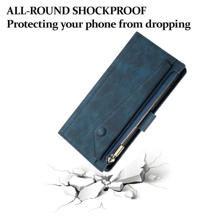 For iPhone 16 Pro ESEBLE Retro Frosted RFID Flip Leather Phone Case(Dark Green) - free shipping - PMC TechLife - Order now!