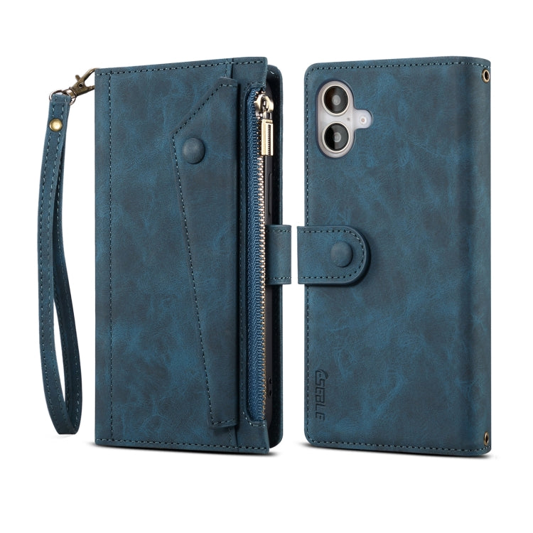 For iPhone 16 ESEBLE Retro Frosted RFID Flip Leather Phone Case(Dark Green) - free shipping - PMC TechLife - Order now!