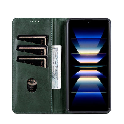 For Samsung Galaxy S24+ 5G AZNS Magnetic Calf Texture Flip Leather Phone Case(Dark Green) - Galaxy S24+ 5G Cases by AZNS | Online Shopping South Africa | PMC Jewellery | Buy Now Pay Later Mobicred