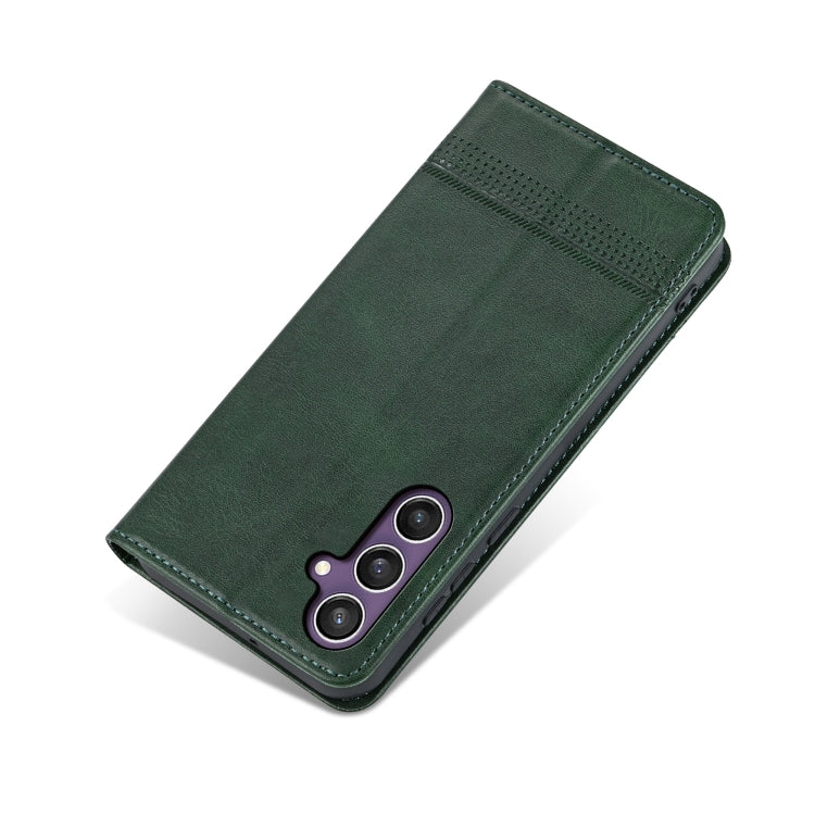 For Samsung Galaxy S24+ 5G AZNS Magnetic Calf Texture Flip Leather Phone Case(Dark Green) - Galaxy S24+ 5G Cases by AZNS | Online Shopping South Africa | PMC Jewellery | Buy Now Pay Later Mobicred