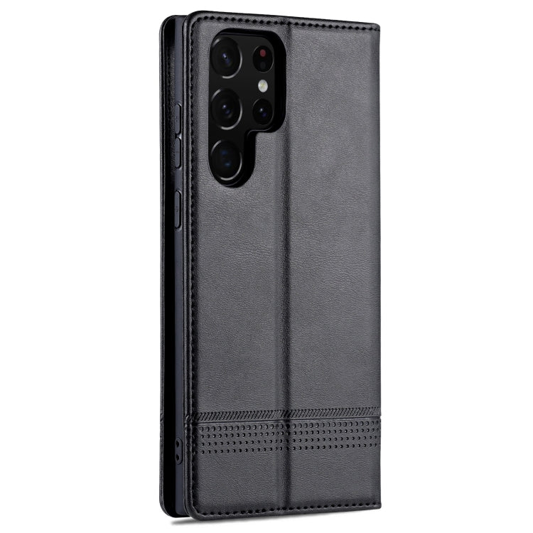 For Samsung Galaxy S24 Ultra 5G AZNS Magnetic Calf Texture Flip Leather Phone Case(Black) - Galaxy S24 Ultra 5G Cases by AZNS | Online Shopping South Africa | PMC Jewellery | Buy Now Pay Later Mobicred