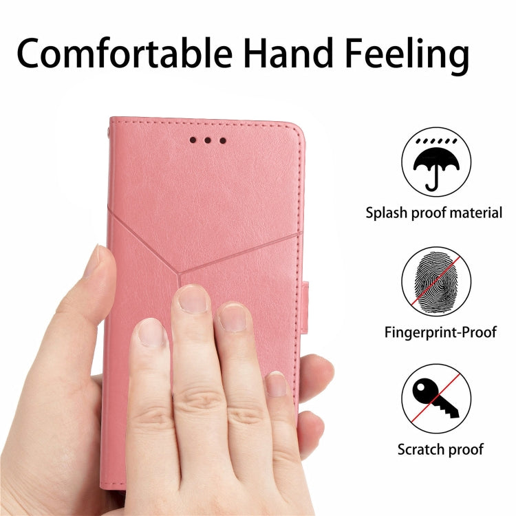 For Google Pixel 9 Y-shaped Pattern Flip Leather Phone Case(Pink) - Google Cases by PMC TechLife | Online Shopping South Africa | PMC TechLife | Buy Now Pay Later Mobicred