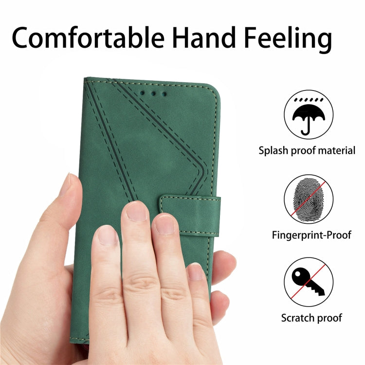 For Google Pixel 9 Pro Stitching Embossed Leather Phone Case(Green) - Google Cases by PMC TechLife | Online Shopping South Africa | PMC TechLife | Buy Now Pay Later Mobicred