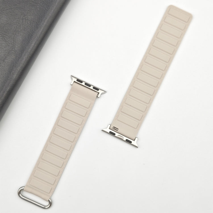 For Apple Watch 38mm Reverse Buckle Magnetic Silicone Watch Band(Silver Buckle Starlight) - free shipping - PMC TechLife - Order now!