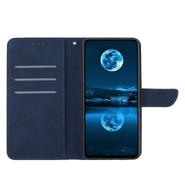 For Honor 90 Lite Stitching Embossed Leather Phone Case(Blue) - Honor Cases by PMC TechLife | Online Shopping South Africa | PMC TechLife