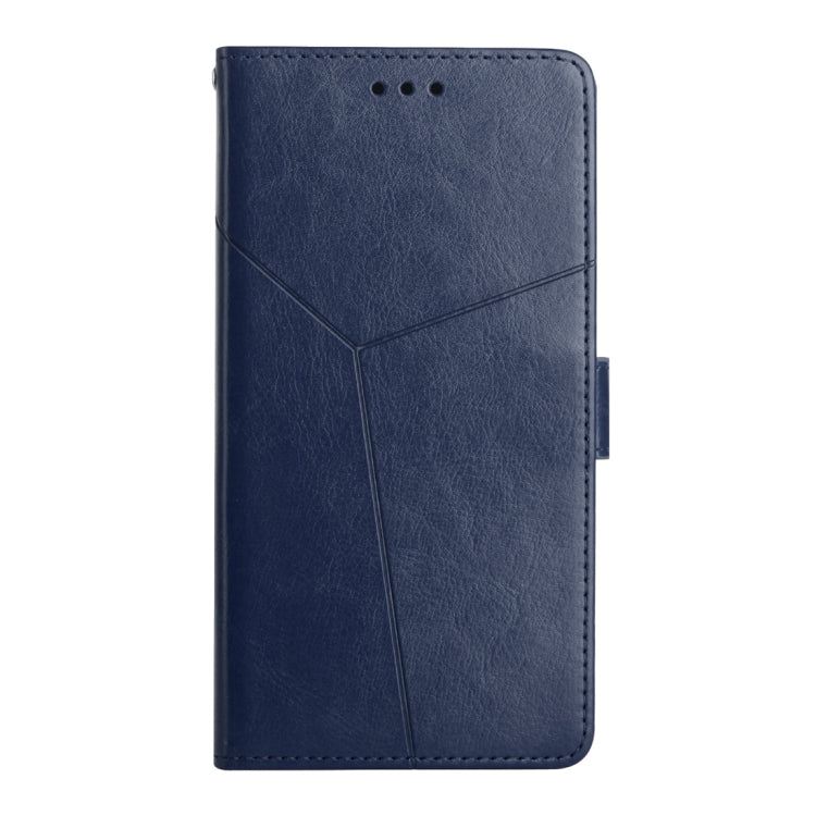 For Honor 90 Y-shaped Pattern Flip Leather Phone Case(Blue) - Honor Cases by PMC TechLife | Online Shopping South Africa | PMC TechLife