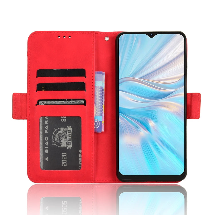 For Blackview Oscal C70 Skin Feel Calf Texture Card Slots Leather Phone Case(Red) - More Brand by PMC Jewellery | Online Shopping South Africa | PMC Jewellery