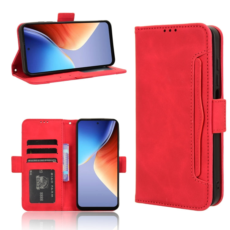For Blackview A96 Skin Feel Calf Texture Card Slots Leather Phone Case(Red) - More Brand by PMC TechLife | Online Shopping South Africa | PMC TechLife