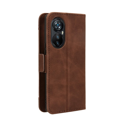 For Blackview A200 Pro Skin Feel Calf Texture Card Slots Leather Phone Case(Brown) - More Brand by PMC Jewellery | Online Shopping South Africa | PMC Jewellery