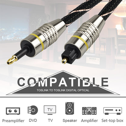 10m EMK OD6.0mm Square Port to Round Port Set-top Box Digital Audio Optical Fiber Connecting Cable - Audio Optical Cables by EMK | Online Shopping South Africa | PMC Jewellery | Buy Now Pay Later Mobicred