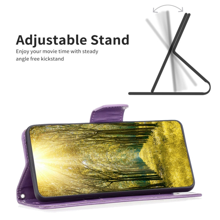 For Samsung Galaxy S23 FE 5G Embossing Two Butterflies Pattern Leather Phone Case(Purple) - Galaxy S23 FE 5G Cases by PMC TechLife | Online Shopping South Africa | PMC TechLife