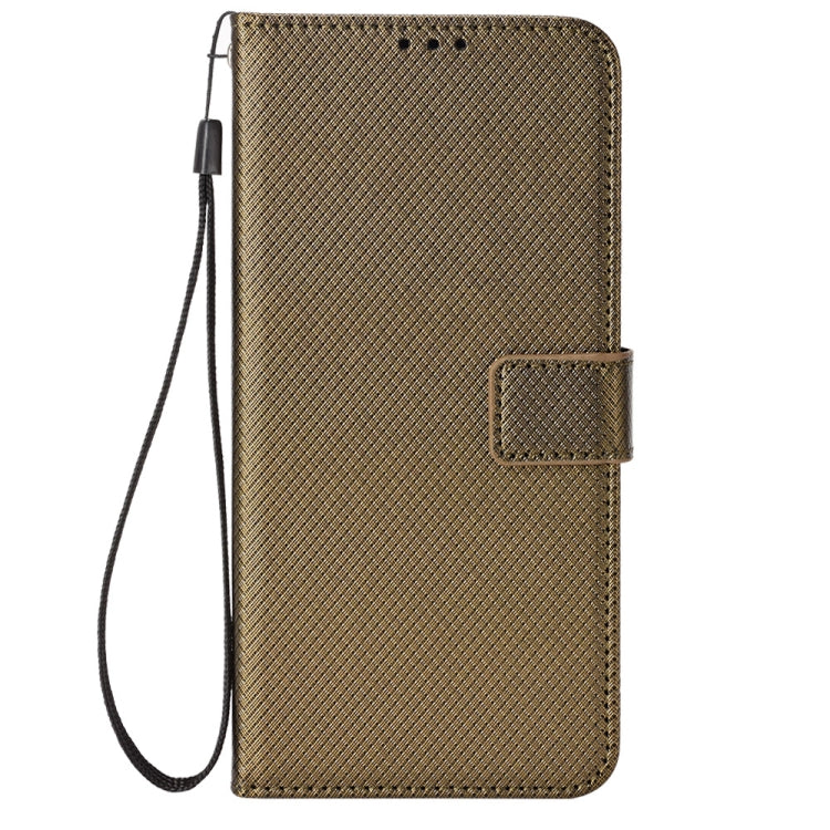 For Blackview Oscal C70 Diamond Texture Leather Phone Case(Brown) - More Brand by PMC TechLife | Online Shopping South Africa | PMC TechLife | Buy Now Pay Later Mobicred
