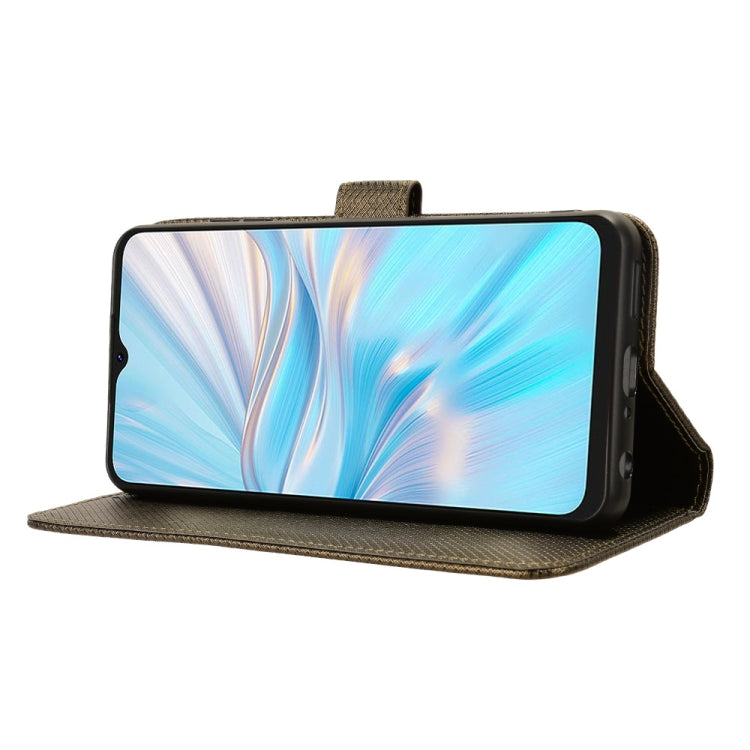 For Blackview Oscal C70 Diamond Texture Leather Phone Case(Brown) - More Brand by PMC TechLife | Online Shopping South Africa | PMC TechLife | Buy Now Pay Later Mobicred