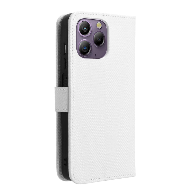 For Blackview A96 Diamond Texture Leather Phone Case(White) - free shipping - PMC TechLife - Order now!