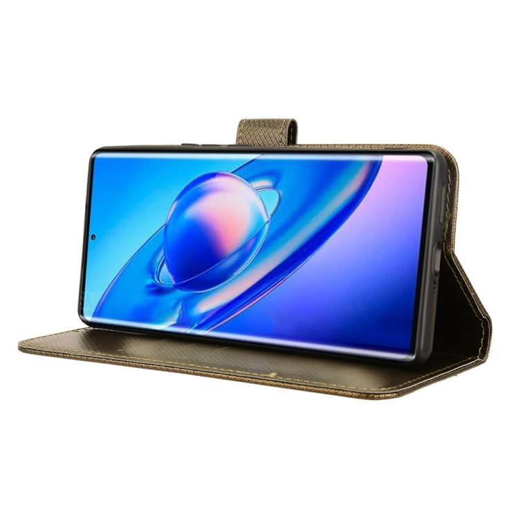 For Blackview A200 Pro Diamond Texture Leather Phone Case(Brown) - More Brand by PMC TechLife | Online Shopping South Africa | PMC TechLife