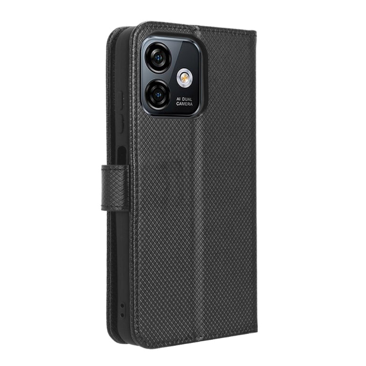 For Ulefone Note 16 Pro Diamond Texture Leather Phone Case(Black) - Ulefone Cases by PMC Jewellery | Online Shopping South Africa | PMC Jewellery | Buy Now Pay Later Mobicred