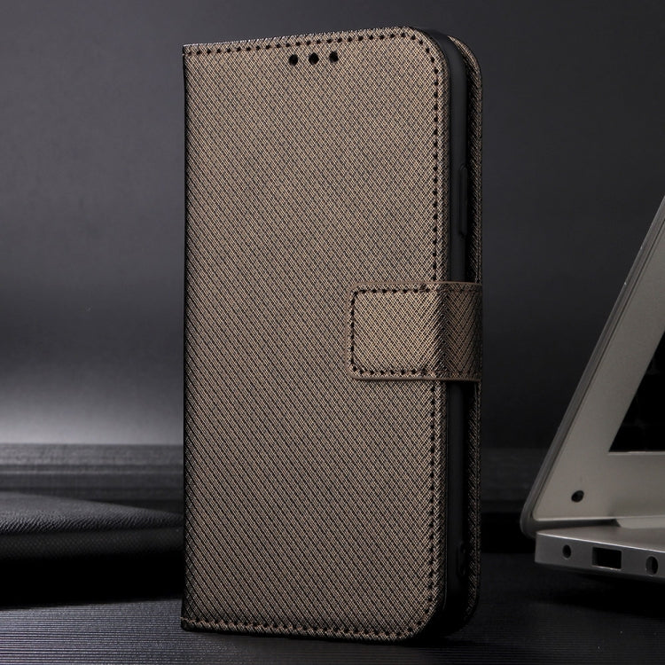 For Ulefone Note 17 Pro Diamond Texture Leather Phone Case(Brown) - free shipping - PMC Jewellery - Order now!