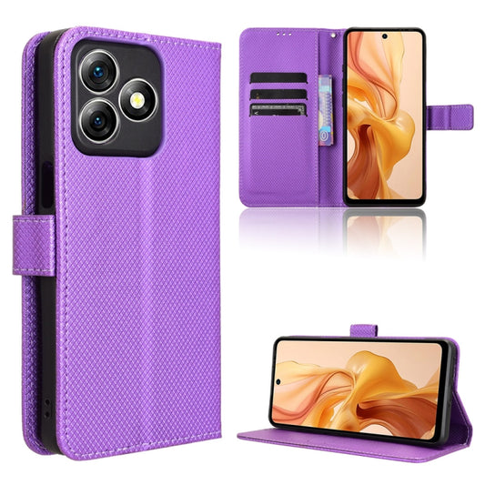 For Ulefone Note 18 Ultra Diamond Texture Leather Phone Case(Purple) - Ulefone Cases by PMC Jewellery | Online Shopping South Africa | PMC Jewellery | Buy Now Pay Later Mobicred