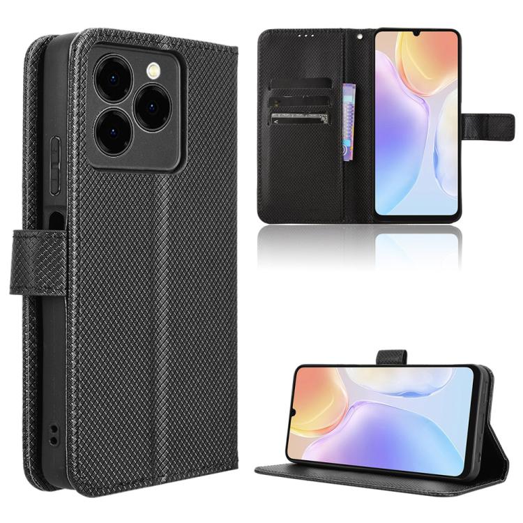 For Ulefone Note 20 Pro Diamond Texture Leather Phone Case(Black) - Ulefone Cases by PMC TechLife | Online Shopping South Africa | PMC TechLife | Buy Now Pay Later Mobicred