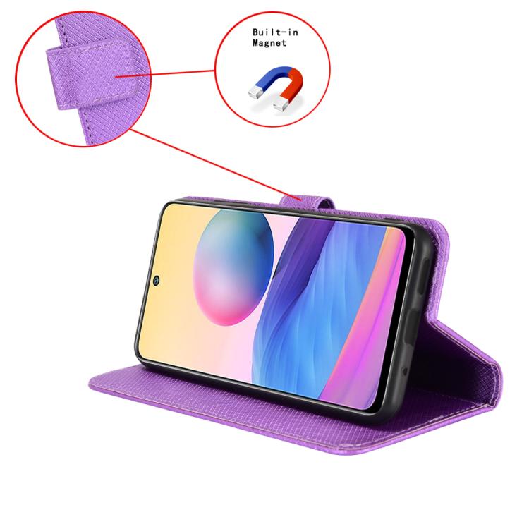 For Ulefone Note 20 Pro Diamond Texture Leather Phone Case(Purple) - Ulefone Cases by PMC TechLife | Online Shopping South Africa | PMC TechLife | Buy Now Pay Later Mobicred