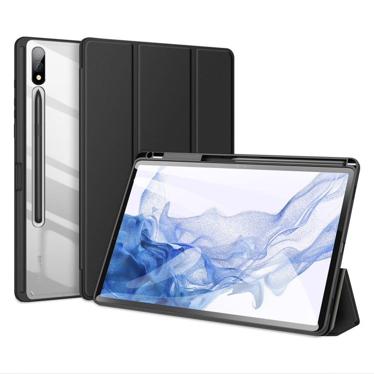 For Samsung Galaxy Tab S9+ DUX DUCIS TOBY Series Antiskid Leather Tablet Case with Sleep / Wake-up Function(Black) - free shipping - PMC Jewellery - Order now!