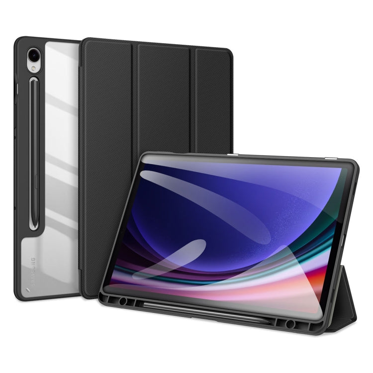 For Samsung Galaxy Tab S10 FE / S9 FE / S9 DUX DUCIS TOBY Series Antiskid Leather Tablet Case with Sleep / Wake-up Function(Black) - free shipping - PMC Jewellery - Order now!