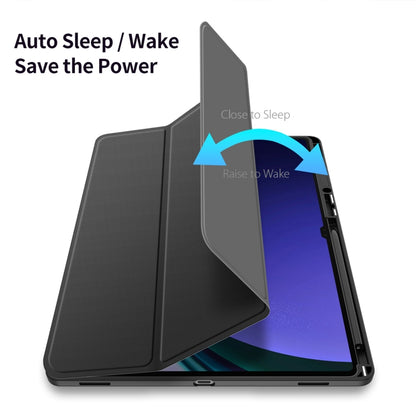 For Samsung Galaxy Tab S10 Ultra DUX DUCIS TOBY Series Antiskid Leather Tablet Case with Sleep / Wake-up Function(Black) - Tab S10 Ultra Cases by DUX DUCIS | Online Shopping South Africa | PMC Jewellery | Buy Now Pay Later Mobicred