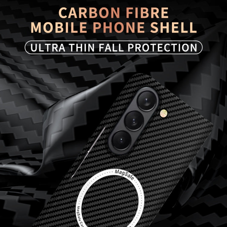 For Samsung Galaxy Z Fold5 Carbon Fiber Texture MagSafe Magnetic Phone Case(Green) - Galaxy Z Fold5 Cases by PMC TechLife | Online Shopping South Africa | PMC TechLife