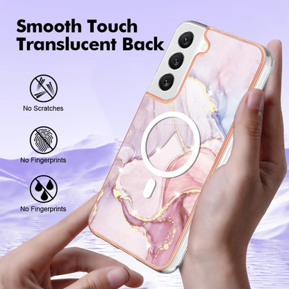 For Samsung Galaxy S22 5G Marble Pattern Dual-side IMD Magsafe TPU Phone Case(Rose Gold 005) - Galaxy S22 5G Cases by PMC Jewellery | Online Shopping South Africa | PMC Jewellery