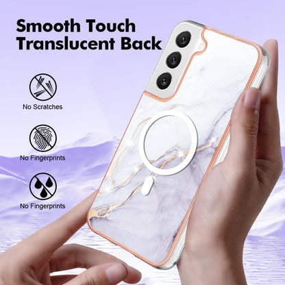 For Samsung Galaxy S22+ 5G Marble Pattern Dual-side IMD Magsafe TPU Phone Case(White 006) - Galaxy S22+ 5G Cases by PMC Jewellery | Online Shopping South Africa | PMC Jewellery