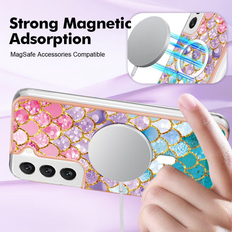 For Samsung Galaxy S23 5G Marble Pattern Dual-side IMD Magsafe TPU Phone Case(Colorful Scales) - Galaxy S23 5G Cases by PMC TechLife | Online Shopping South Africa | PMC TechLife