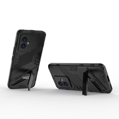 For Honor 100 5G Punk Armor 2 in 1 PC + TPU Phone Case with Holder(Black) - Honor Cases by PMC Jewellery | Online Shopping South Africa | PMC Jewellery | Buy Now Pay Later Mobicred