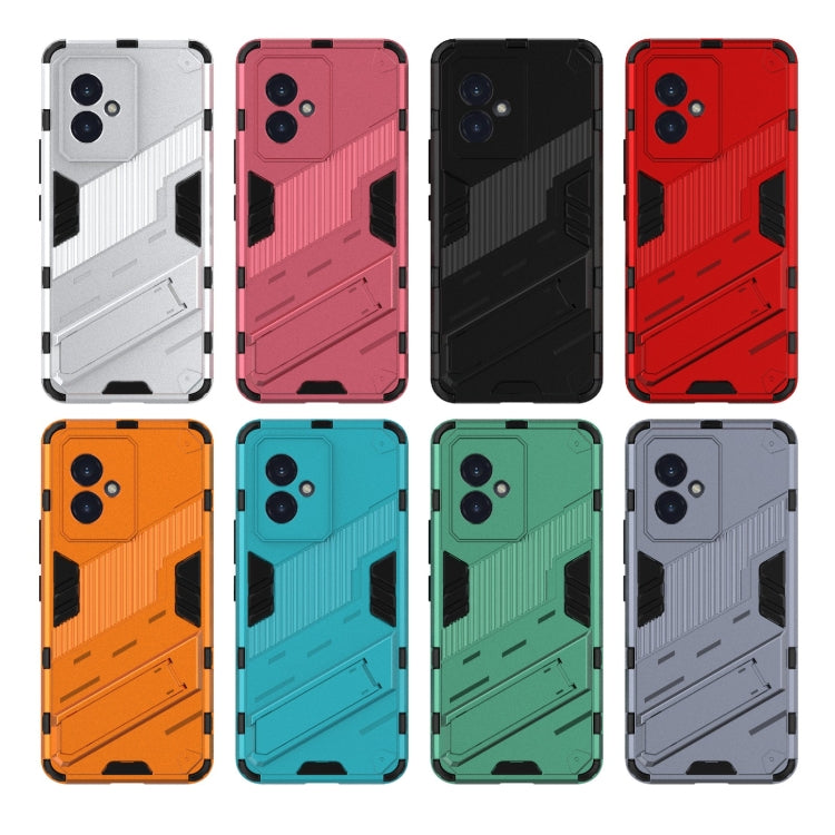 For Honor 100 5G Punk Armor 2 in 1 PC + TPU Phone Case with Holder(White) - Honor Cases by PMC TechLife | Online Shopping South Africa | PMC TechLife | Buy Now Pay Later Mobicred