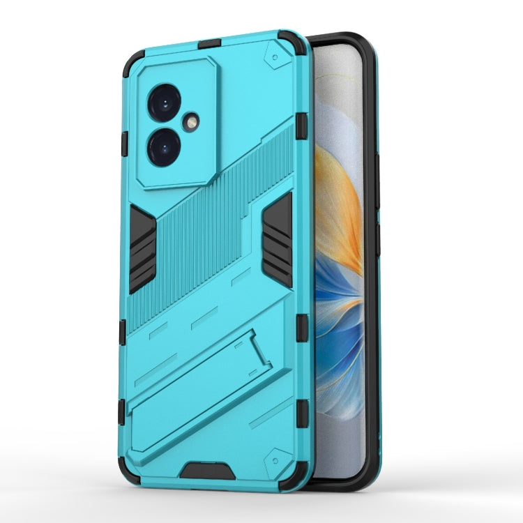 For Honor 100 5G Punk Armor 2 in 1 PC + TPU Phone Case with Holder(Blue) - Honor Cases by PMC Jewellery | Online Shopping South Africa | PMC Jewellery | Buy Now Pay Later Mobicred