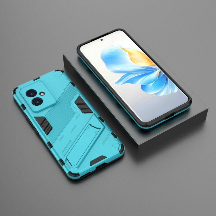 For Honor 100 5G Punk Armor 2 in 1 PC + TPU Phone Case with Holder(Blue) - Honor Cases by PMC Jewellery | Online Shopping South Africa | PMC Jewellery | Buy Now Pay Later Mobicred