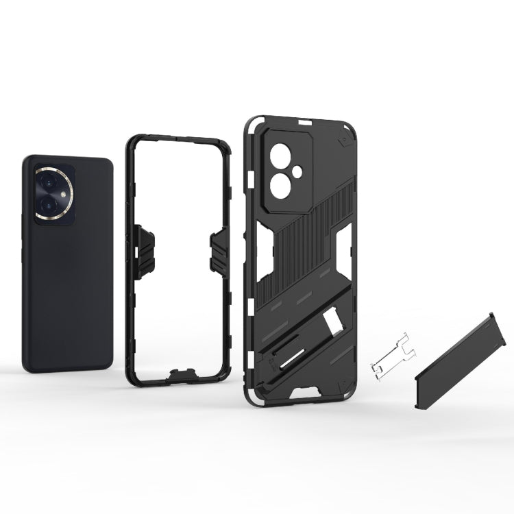 For Honor 100 5G Punk Armor 2 in 1 PC + TPU Phone Case with Holder(Blue) - Honor Cases by PMC TechLife | Online Shopping South Africa | PMC TechLife | Buy Now Pay Later Mobicred