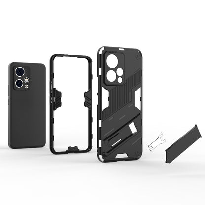 For Honor 90 GT 5G Punk Armor 2 in 1 PC + TPU Phone Case with Holder(Black) - Honor Cases by PMC Jewellery | Online Shopping South Africa | PMC Jewellery | Buy Now Pay Later Mobicred