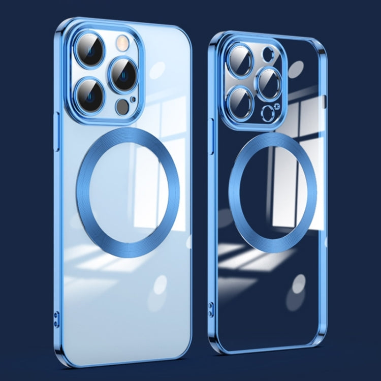 For iPhone 15 Pro Lens Protector MagSafe Electroplated Phone Case(Navy Blue) - iPhone 15 Pro Cases by PMC TechLife | Online Shopping South Africa | PMC TechLife
