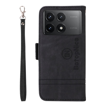 For Xiaomi Redmi K70 / K70 Pro 5G BETOPNICE Dual-side Buckle Leather Phone Case(Black) - K70 Cases by BETOPNICE | Online Shopping South Africa | PMC Jewellery | Buy Now Pay Later Mobicred