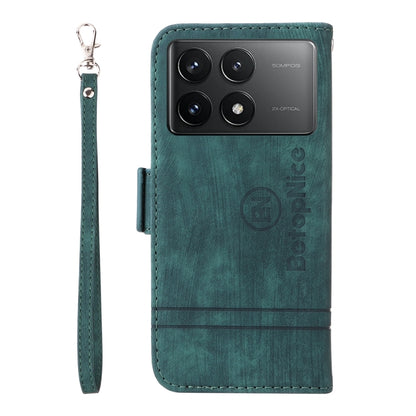 For Xiaomi Redmi K70 / K70 Pro 5G BETOPNICE Dual-side Buckle Leather Phone Case(Green) - K70 Cases by BETOPNICE | Online Shopping South Africa | PMC Jewellery | Buy Now Pay Later Mobicred