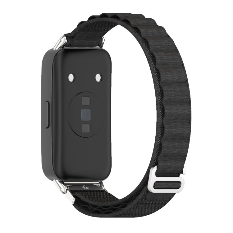 For Huawei Band 8 / 9 / 10 Mijobs Nylon Breathable Watch Band(Black+Silver) - free shipping - PMc TechLife - Order now!
