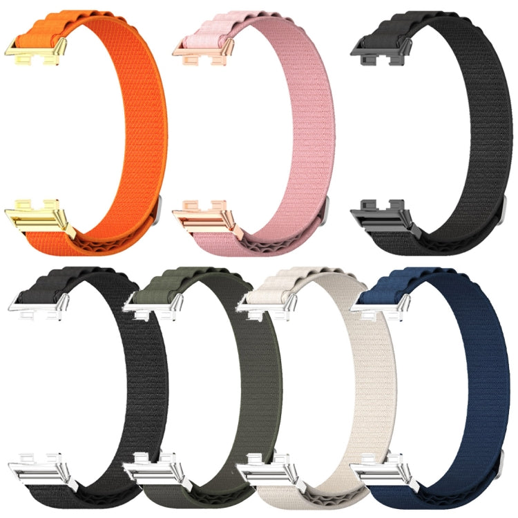 For Huawei Band 8 / 9 / 10 Mijobs Nylon Breathable Watch Band(Grey+Silver) - free shipping - PMc TechLife - Order now!